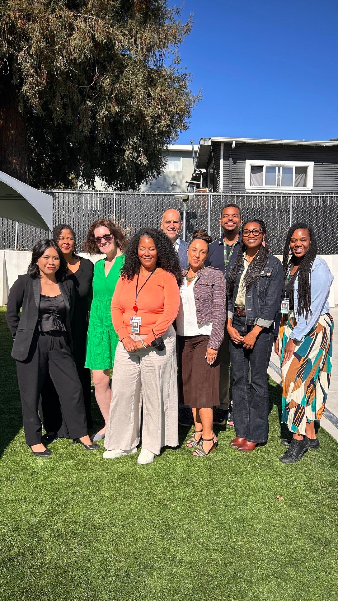 The Principal Gift Solutions team gathered together outdoors